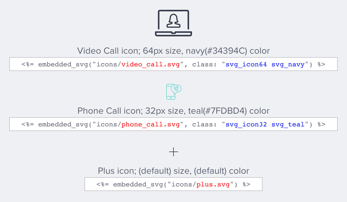 Icon Implementation Code